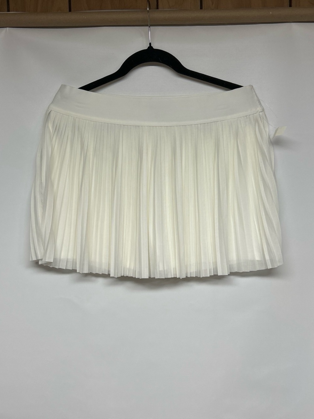 Vanilla Star Ivory Pleated Skater Mini Skirt